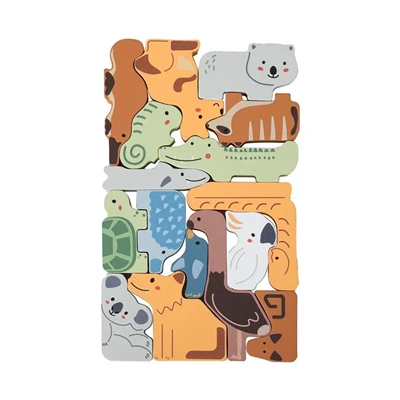 Wooden Animal Blocks Toy