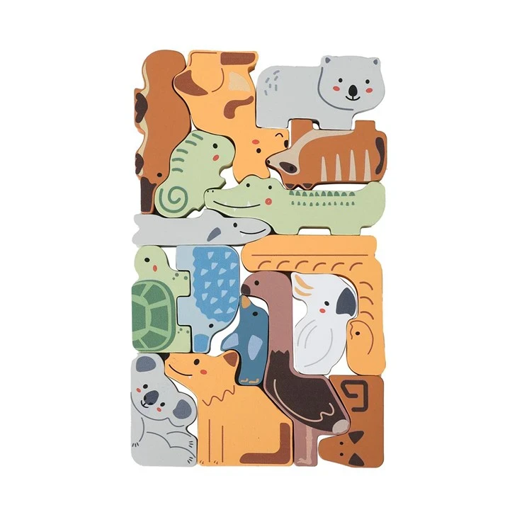 Wooden Animal Blocks Toy